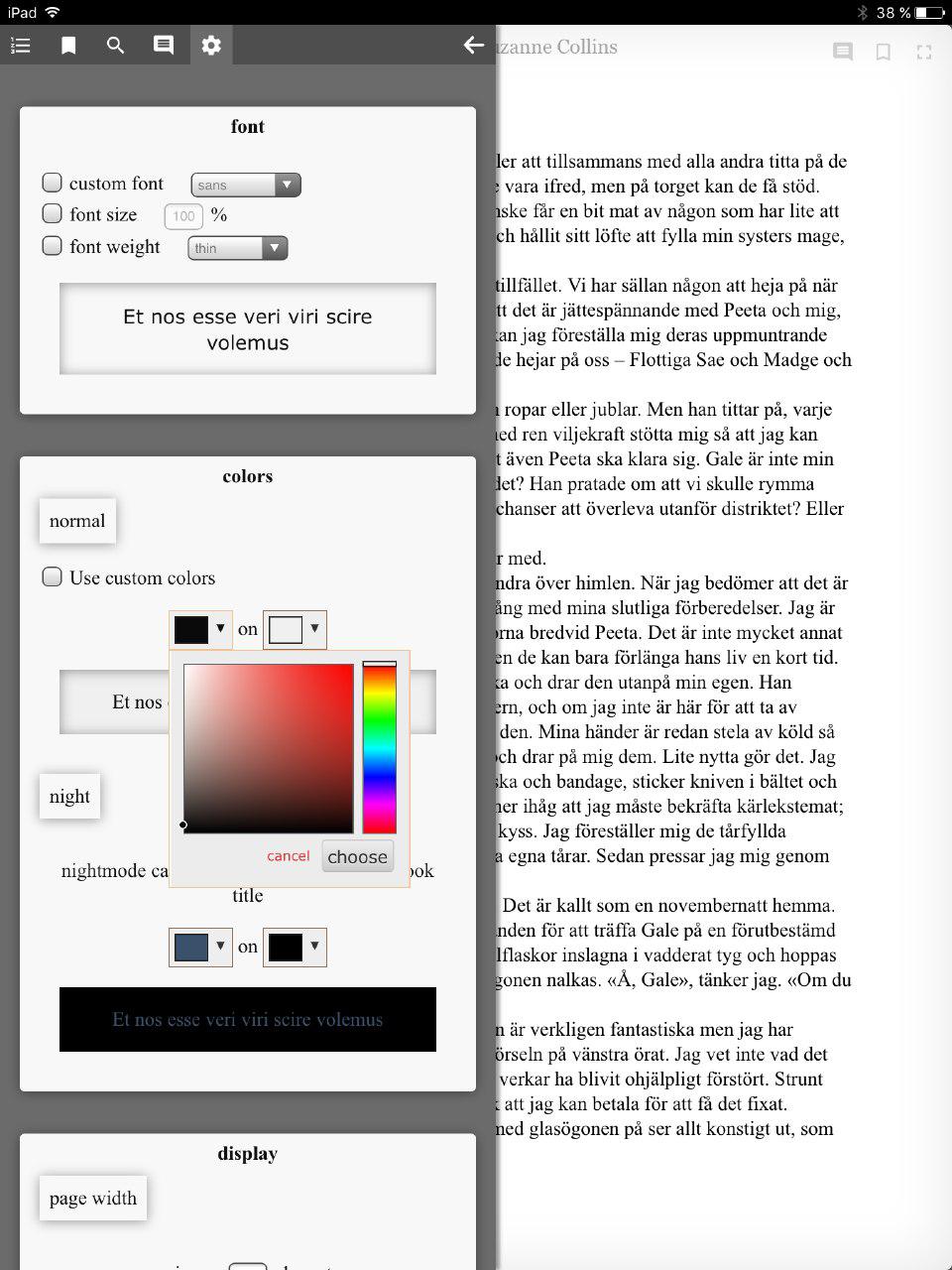 Day mode color selector Day mode color selector