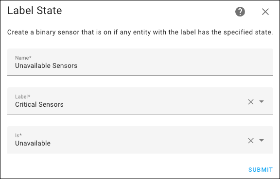 Helper Label State Helper State