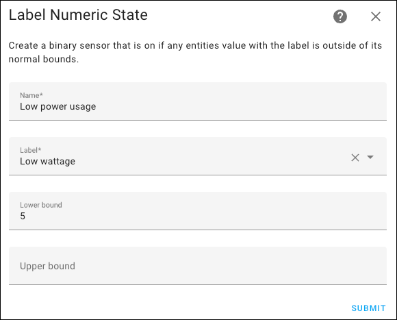 Helper Label Numeric State Helper Numeric