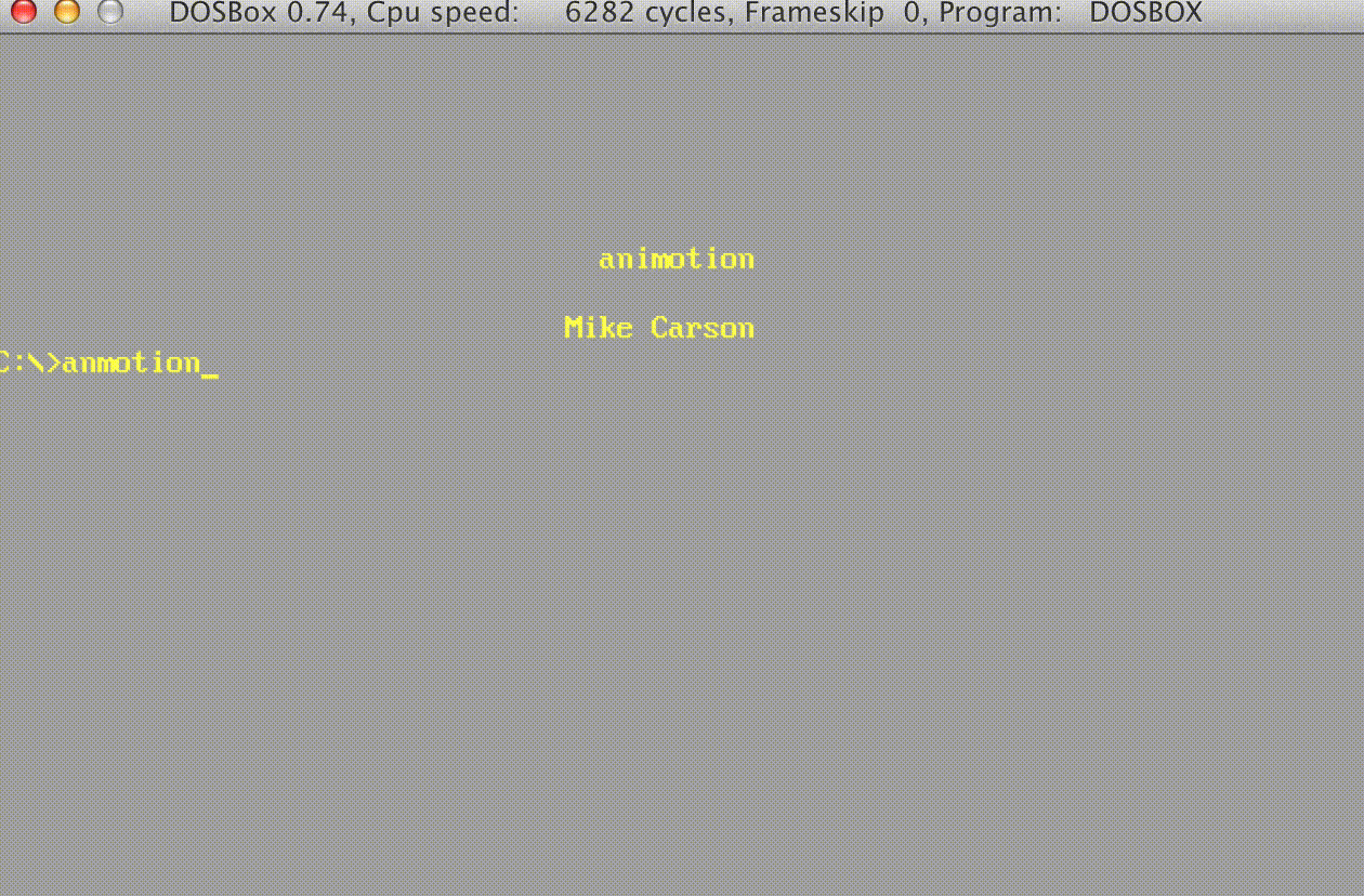 Animotion program screenshot