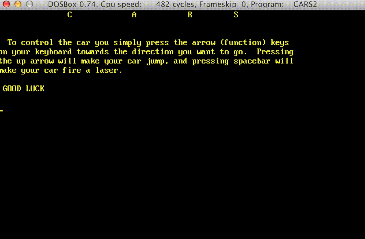 Car program screenshot