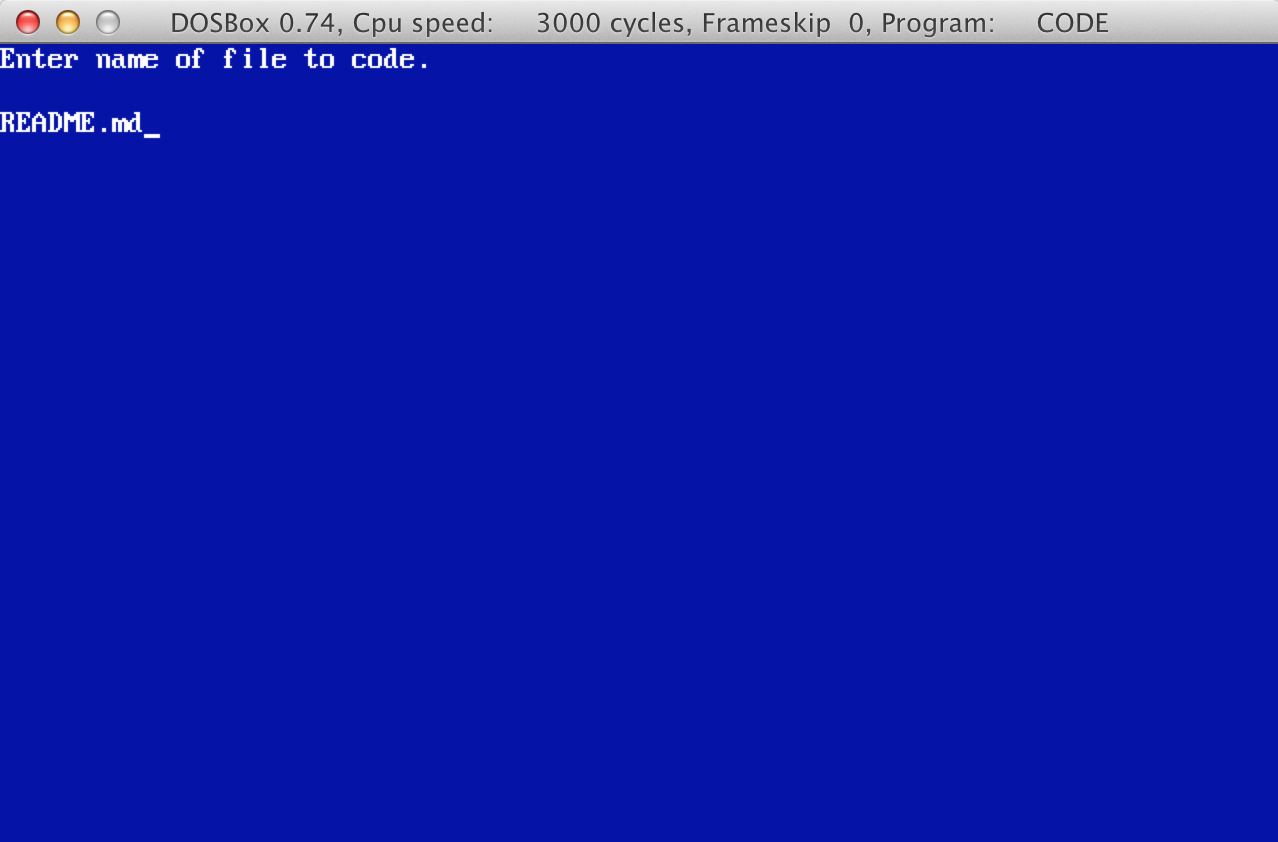 Code program screenshot
