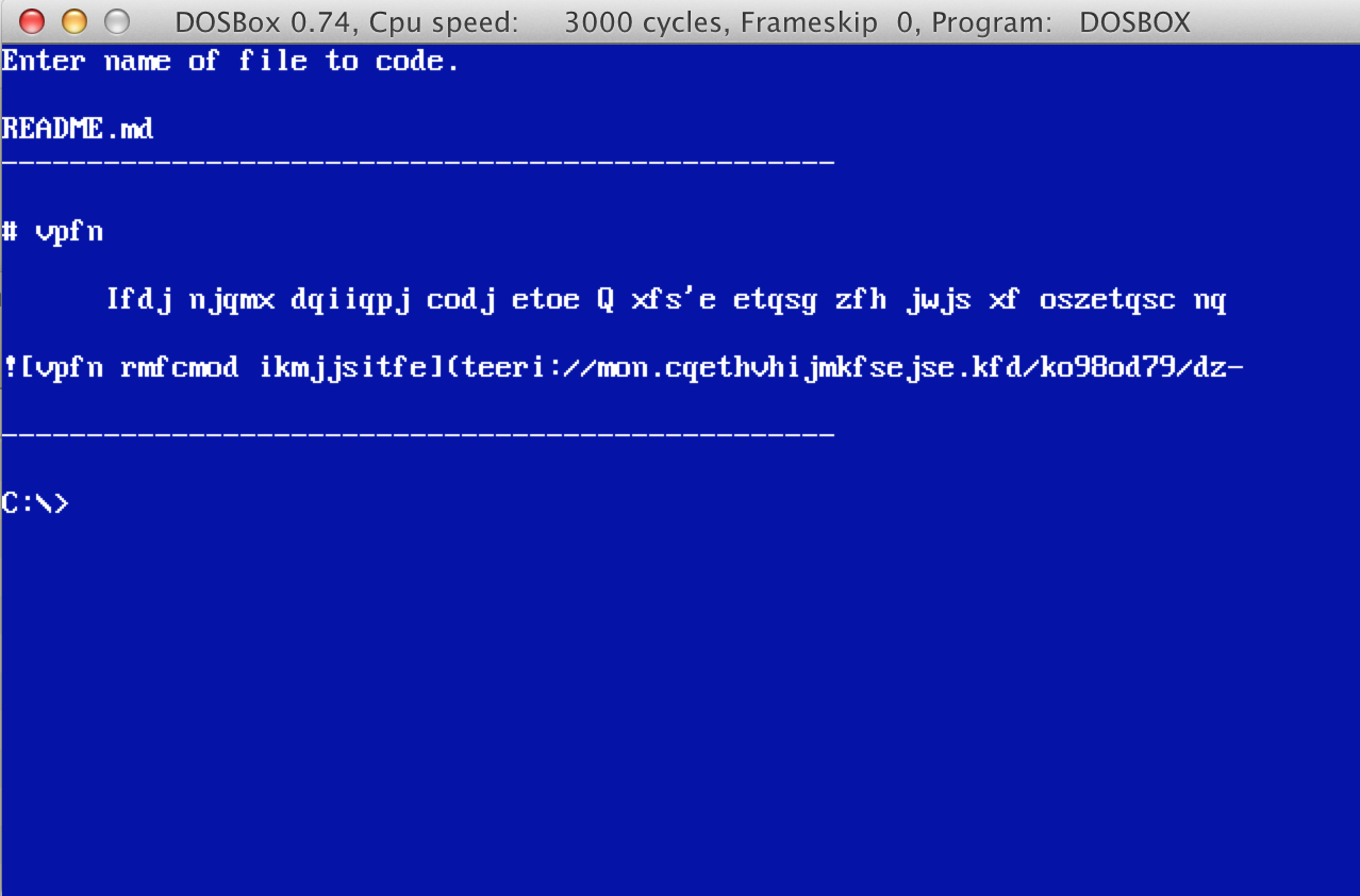 Code program screenshot