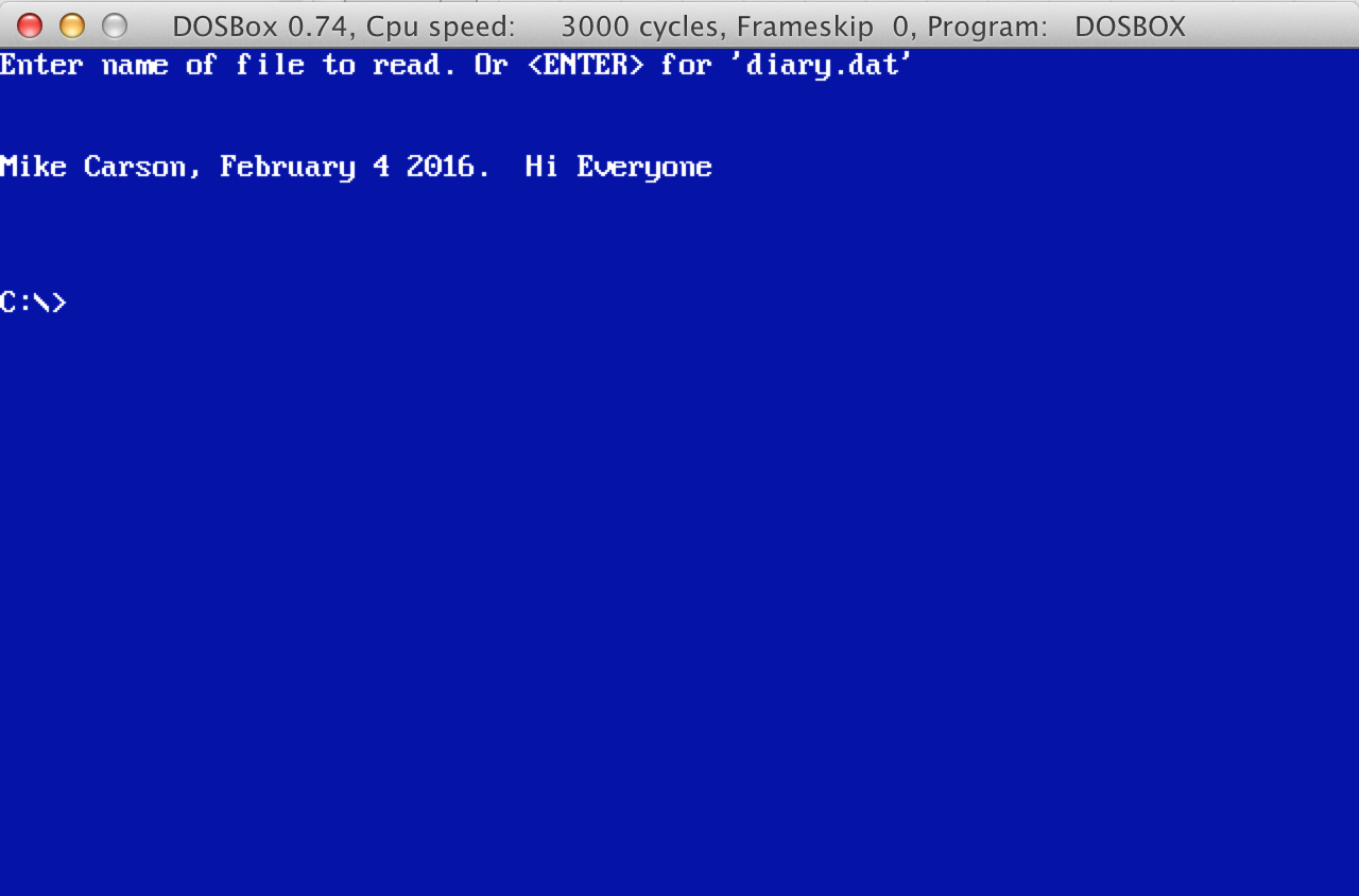 Readd program screenshot