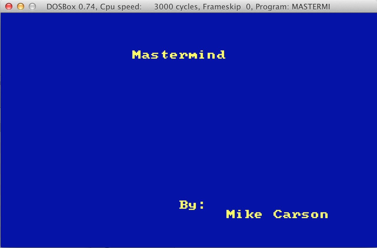 mastermind program screenshot