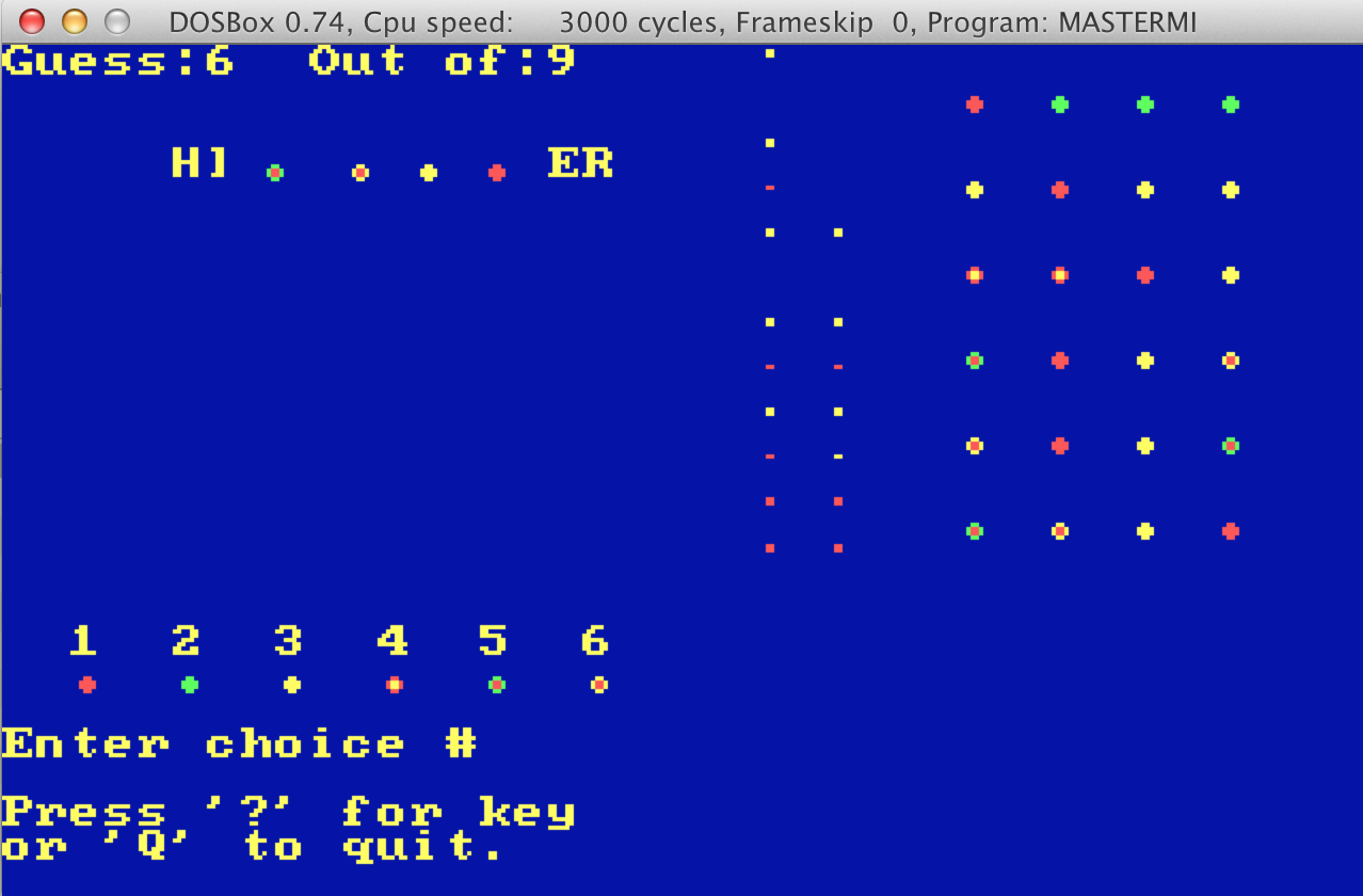 mastermind program screenshot