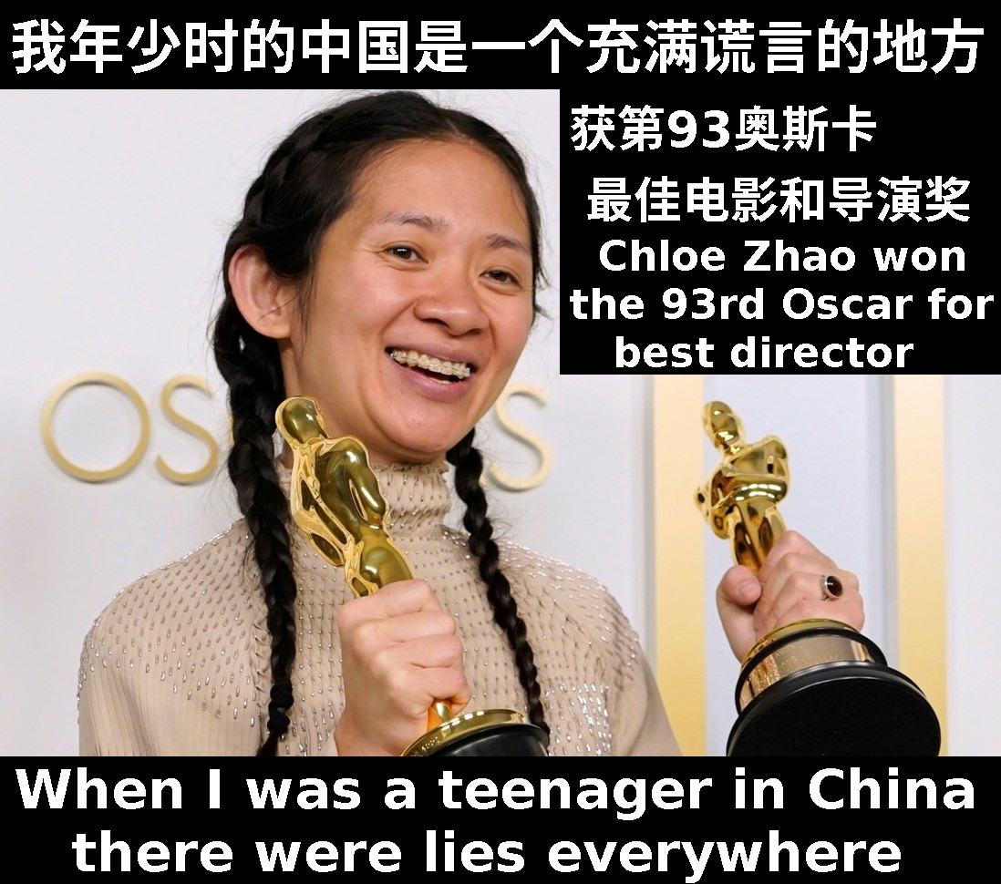 Chloe Zhao won 93rd Oscar