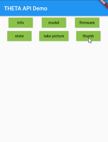 screenshot of flutter app